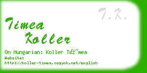 timea koller business card